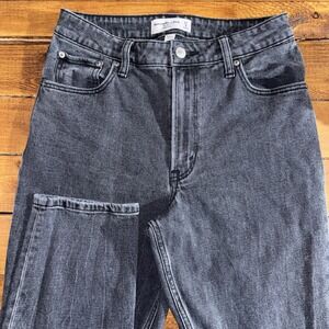 Abercrombie & Fitch The Mom Jean Women 4 (27x26) Black‎ Denim Curve Love Hi Rise